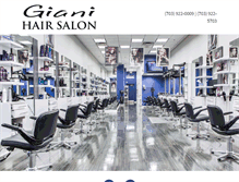 Tablet Screenshot of gianihairsalon.com